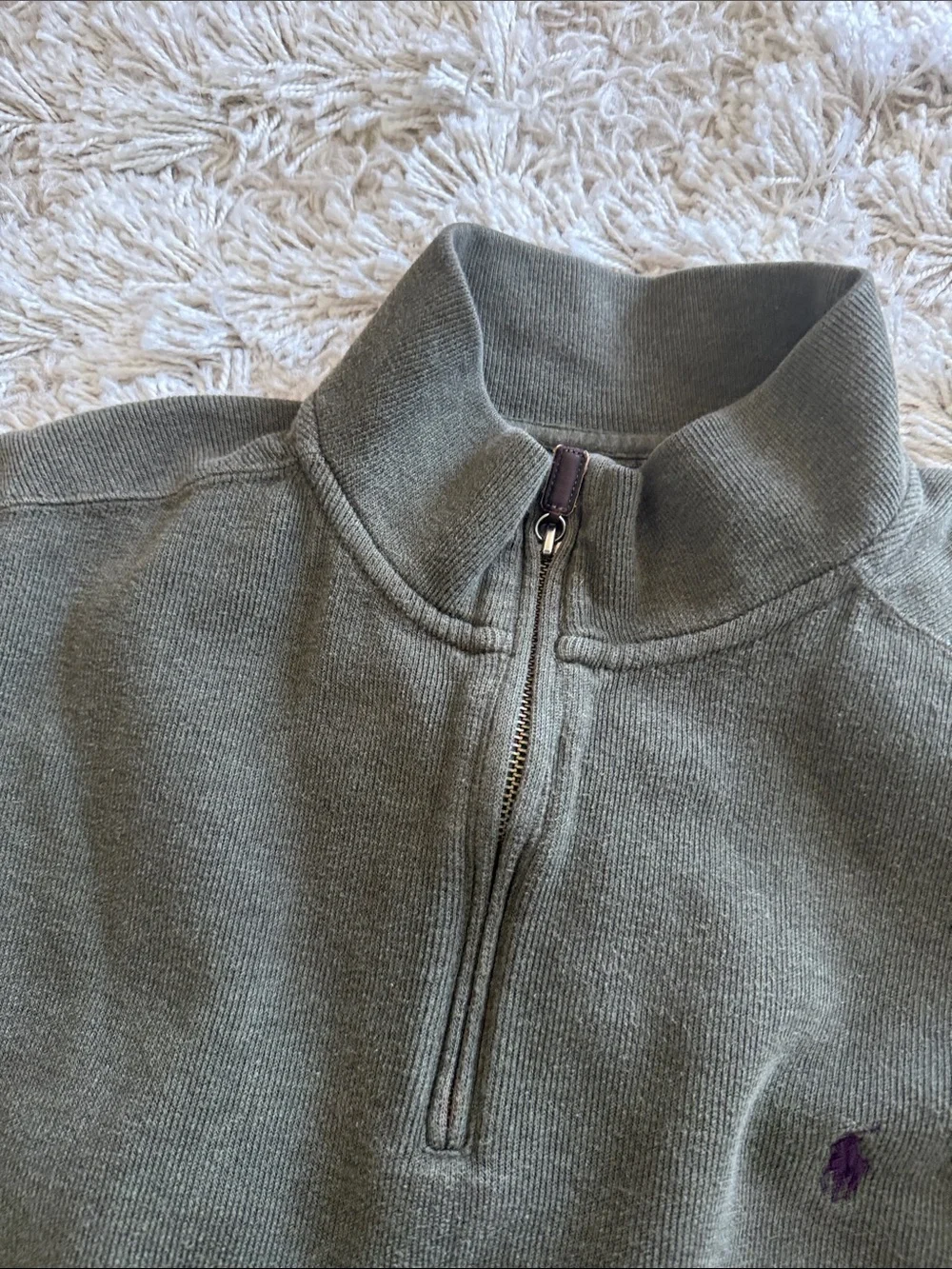 Polo by Ralph Lauren Olive Half-Zip Pullover Sweatshirt